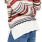 Style & Co Women's Striped Studded Sweater Beige Size Large