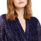 Alfani Women's Printed Burnout Surplice Top  Purple Size 2 Extra Large