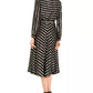 Alfani Women's Metallic-Stripe Top Black Size Medium