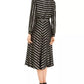 Alfani Women's Metallic-Stripe Top Black Size X-Large