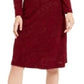 Alfani Women's Tonal Twist-Waist Dress Red Size Small