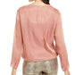 Alfani Women's Metallic Bubble Top Pink Size 2 Extra Large