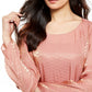 Alfani Women's Metallic Bubble Top Pink Size 2 Extra Large