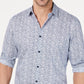 Alfani Men's Geo Static-Print Shirt White Size Small