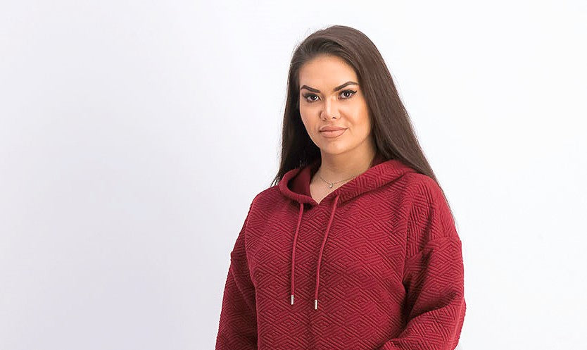 Ideology Women's Zip-Hem Hoodie Red Size Medium