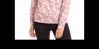 Ideology Women's Zip Hem Shimmer Hoodie Pink Size XX-Large