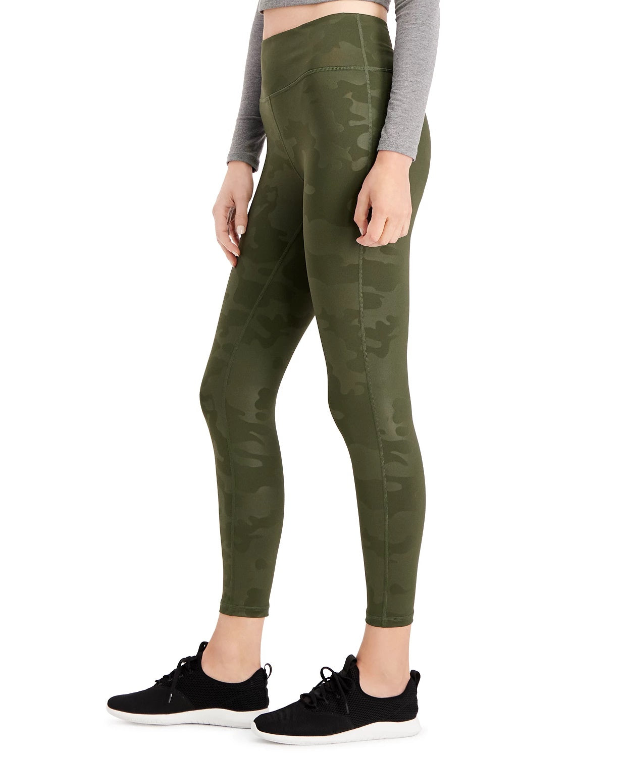 Ideology Women's Cool Camo Printed Leggings Green Size XX-Large