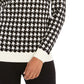 Charter Club Women's Petite Houndstooth Button-Shoulder Sweater Black Size Petite Small