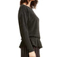 Alfani Women's Metallic Peplum Top Med Gray Size Large