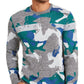 Alfani Men's Abstract Jacquard Crewneck Sweater Green Size Small