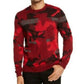 Alfani Men's Abstract Jacquard Crewneck Sweater Red Size Large