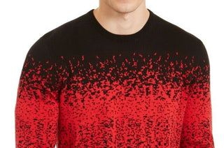 Alfani Men's Ombre Rib Crewneck Sweater Red Size Large