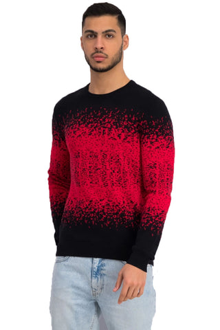 Alfani Men's Ombre Rib Crewneck Sweater Red Size Medium