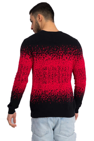 Alfani Men's Ombre Rib Crewneck Sweater Red Size Medium