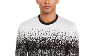 Alfani Men's Ombre Rib Crewneck Sweater White Size 2 Extra Large