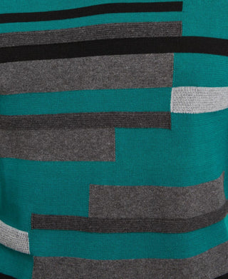 Alfani Men's Textured Striped V-Neck Sweater Green Size Small