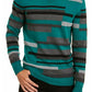 Alfani Men's Textured Striped V-Neck Sweater Cape Green Size Extra Large
