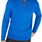 Alfani Men's Quarter-Zip Ribbed Placket Sweater Med Blue Size 2 Extra Large