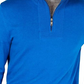 Alfani Men's Quarter-Zip Ribbed Placket Sweater Med Blue Size 2 Extra Large