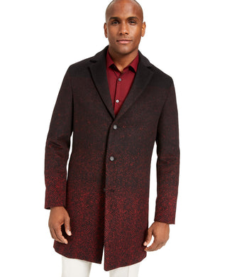 Alfani Men's Ombre Herringbone Jacket Red Size Medium