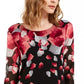 Alfani Women's Printed 3/4-Sleeve Tunic Pink Size Petite Small