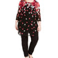 Alfani Women's Plus Size Printed 3/4-Sleeve Tunic Top Pink Size 2 Extra Large