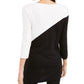 Alfani Women's Petite Colorblock Tunic Black Size X-Large
