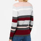 Karen Scott Women's Emma Cotton Striped Sweater Red SizePetite Large
