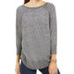 Style & Co Women's Lace-Up Chevron-Trim Sweater Gray Size Extra Large