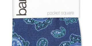 Bar III Men's Abstract Paisley Pocket Square Navy Size Regular