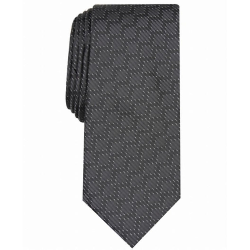 Alfani Men's Slim Geometric Grid Tie Blue Size Regular