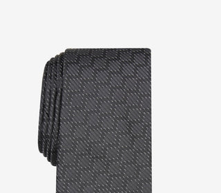 Alfani Men's Slim Geometric Grid Tie  Black Size Regular