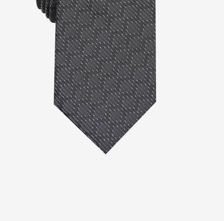 Alfani Men's Slim Geometric Grid Tie  Black Size Regular