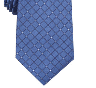 Alfani Men's Slim Grid Tie Blue Size Regular