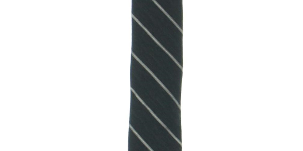 Alfani Men's Grantly Wool Blend Striped Neck Tie Black Size Regular