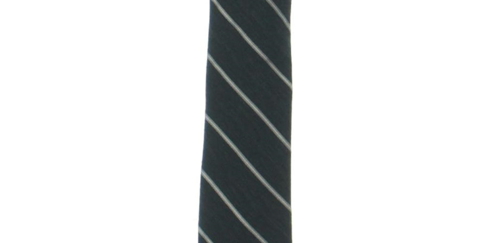 Alfani Men's Grantly Wool Blend Striped Neck Tie Black Size Regular