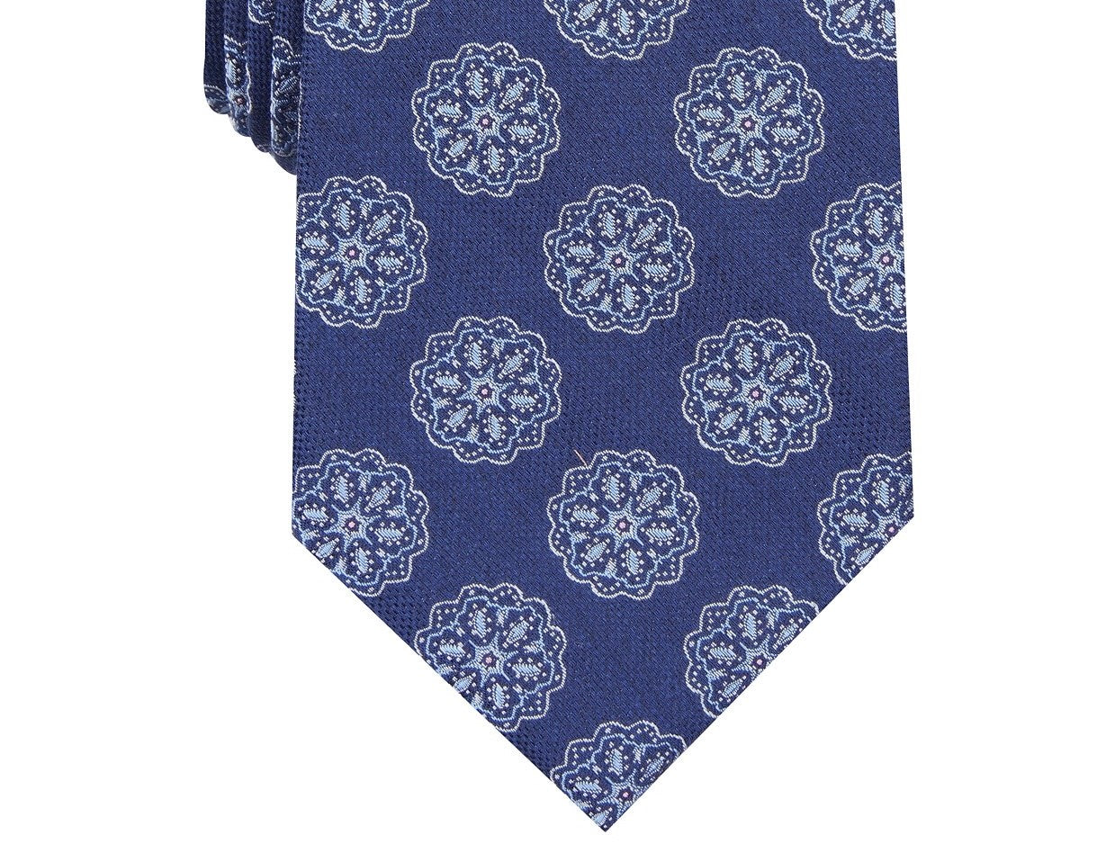 Tasso Elba Men's Medallion Tie Blue Size Regular