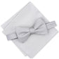 Alfani Men's Mini Neat To-Tie Bow Tie & Solid Pocket Square Set Gray Size Regular