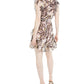 Bar III Women's Zebra-Print Dress Pink Size 6
