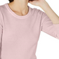 Maison Jules Women's Crewneck 3/4-Sleeve Sweater Pink Size Extra Small