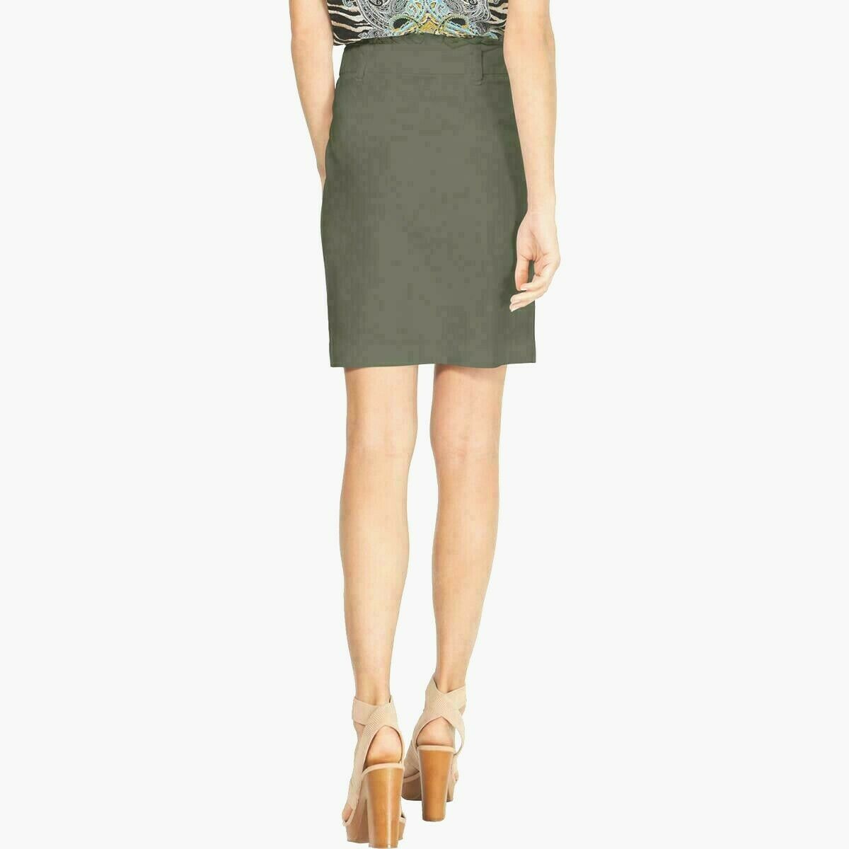 INC International Concepts Women's Paperbag-Waist Skirt Bright Green Size Extra Large