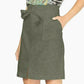 INC International Concepts Women's Paperbag-Waist Skirt Bright Green Size Extra Large