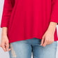 Karen Scott Women's Grommet-Trim Cotton Top New Red Size Large