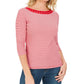 Karen Scott Women's Cotton Grommet Top Bright Red Size Extra Large