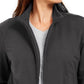 Karen Scott Women's Sport French Terry Ribbon-Trim Jacket Black Size XX Large