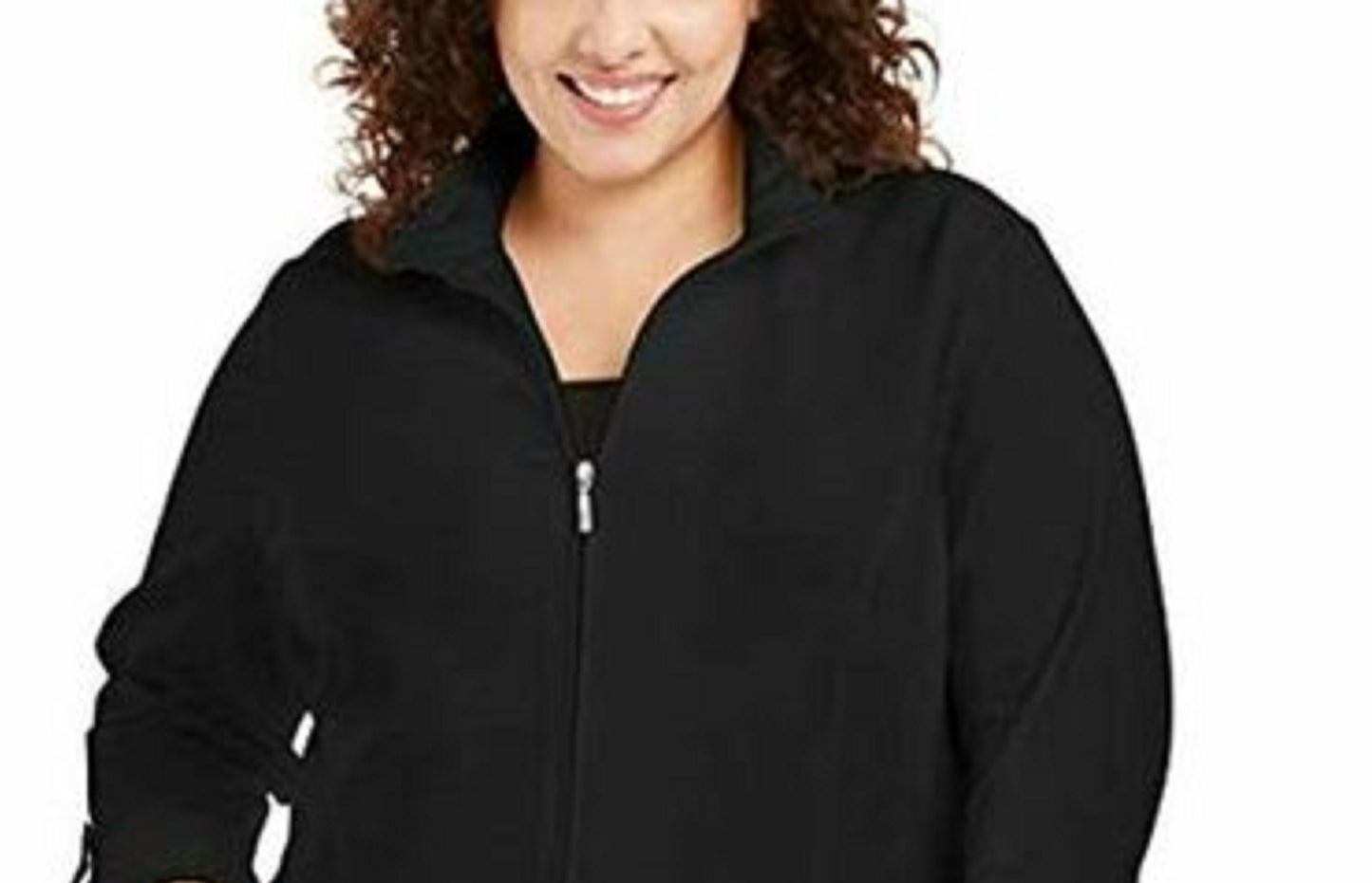 Karen Scott Women's  Plus Size French Terry Jacket Black Size 1X