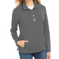 Karen Scott Women's Sport Mock-Neck Vented-Hem Top Med Gray Size Small