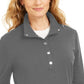 Karen Scott Women's Sport Mock-Neck Vented-Hem Top Med Gray Size Small