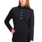 Karen Scott Women's Sport Mock-Neck Vented-Hem Top Black Size Medium