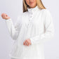 Karen Scott Women's Sport Mock-Neck Vented-Hem Top White Size Medium